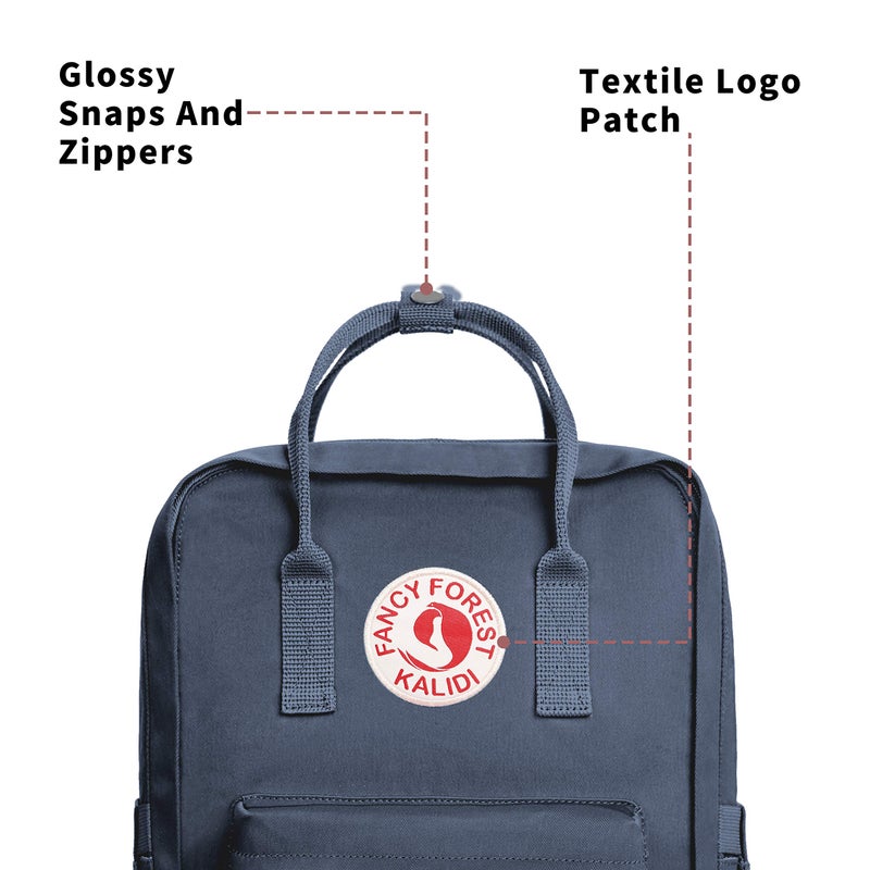 KALIDI Casual Laptop Backpack 15 Inches Classic Camping Rucksack Travel Outdoor Square Daypack College Hiking Gym Bag, Grey Blue - Image 3